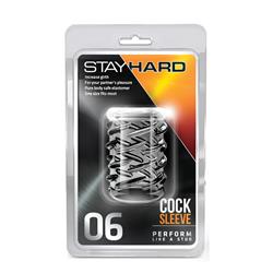 NakładkaStay Hard - Cock Sleeve 06 Clear-3945