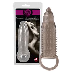 Penis sleeve with massaging knobs-6737