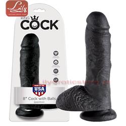 Dildo King Cock 21cm czarne -9481