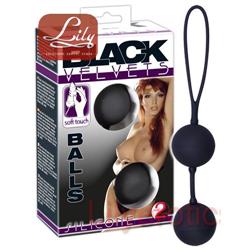 Black Velvets Balls Silicone Black-7952