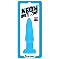 Neon Butt Plug - Blue -8268