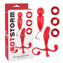 Anal Wave Probe Kit Hot Storm Red-7512