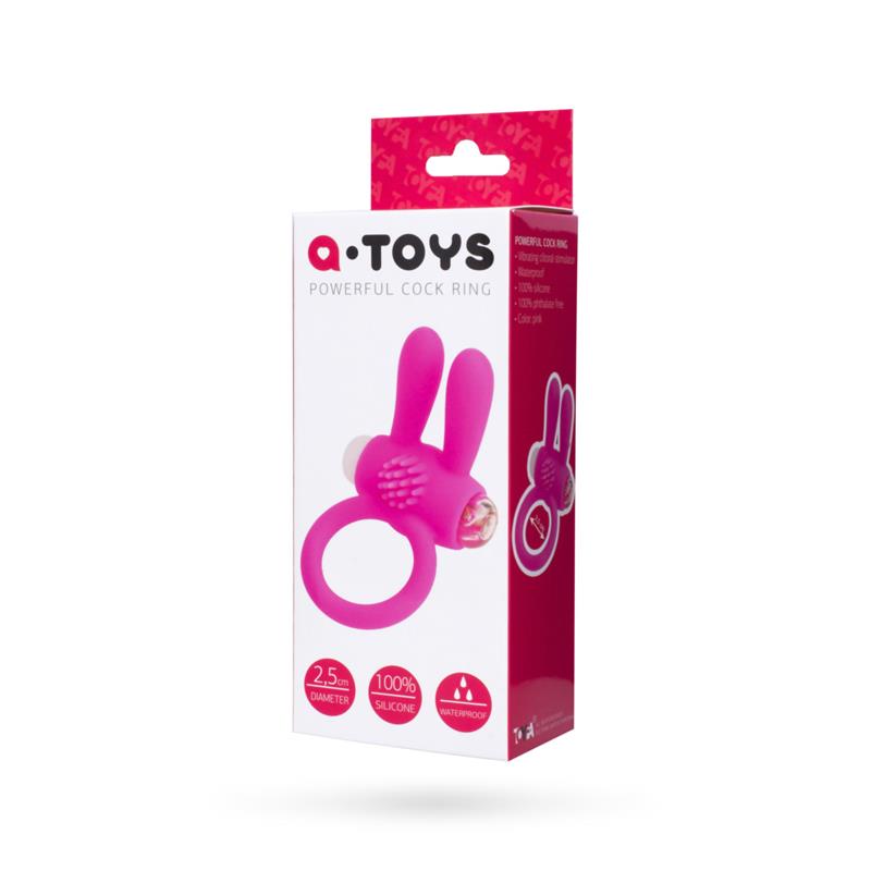 Q-toys Powerful Cock Ring pink vibe-9419