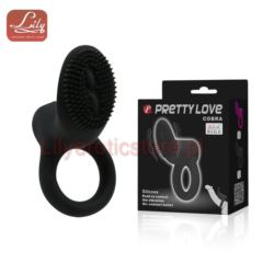 Cock ring, with on-contact vibrator, 100% silicone