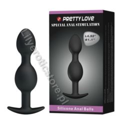 Pretty Love silicone Anal balls Black