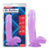 Hi Rubber 7.0 Inch Dildo Purple
