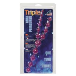 Triple Anal Pleasure Beads Lavendowe