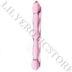  Dildo szklane fala pink-4885