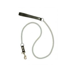 Smycz z łańcuchem i „karabinkiem” (100cm) black