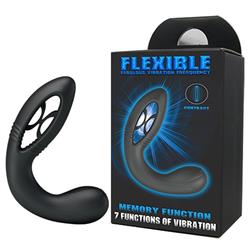 Flexible Prostate Stimulator Vibrating Black-10145
