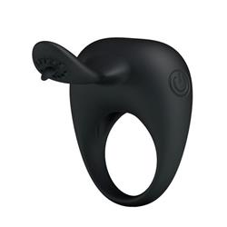Stimulating Tongue - Silicone Vibrating Cock Ring -10357