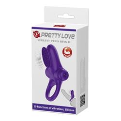 Pretty Love Vibro Penis Ring II Purple-10656