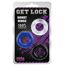 Get Lock Donut Rings-Assorted 3 Pack-10724