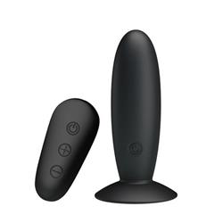 MR Play super-smooth vibrating butt plug black USB-10917