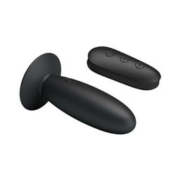 MR Play super-smooth vibrating butt plug black USB-10919