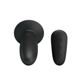 MR Play super-smooth vibrating butt plug black USB-10920