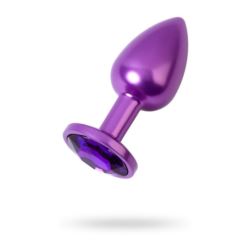 Toyfa Purple Metal anal plug with purple gem