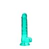 Realistic Dildo crystal turquoise 7"17 cm