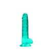 Realistic Dildo crystal turquoise 7"17 cm