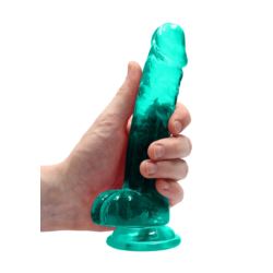 Realistic Dildo crystal turquoise 7"17 cm