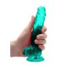 Realistic Dildo crystal turquoise 7"17 cm