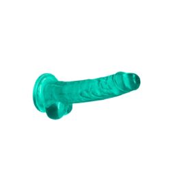 Realistic Dildo crystal turquoise 7"17 cm