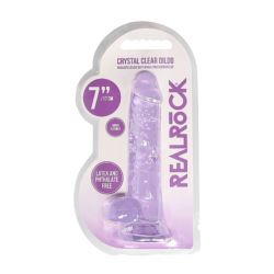 Realistic Dildo crystal purple 7"17 cm