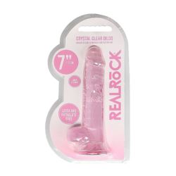 Realistic Dildo crystal pink 7"17 cm