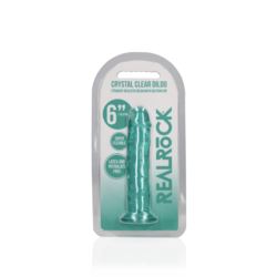 Realistic Dildo crystal turquoise 6"14,5 cm