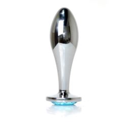 Plug jewellery silver blue L