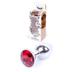 Plug-Jewellery Silver plug red S