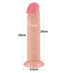 8" Sliding Skin dual layer dong flesh