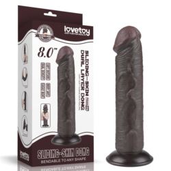 8"Sliding Skin dual layer dong black