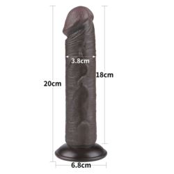 8"Sliding Skin dual layer dong black