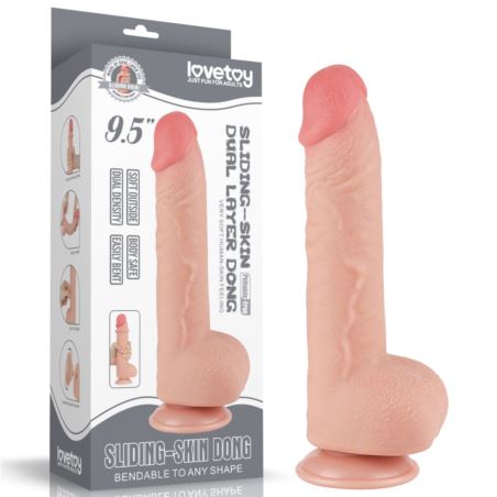 9,5"Sliding Skin dual layer dong flesh