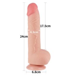 9,5"Sliding Skin dual layer dong flesh