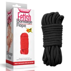 Fetish bondage rope black